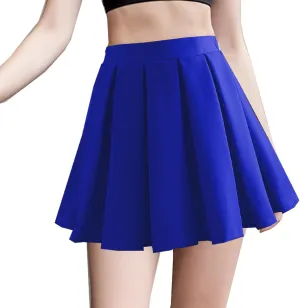 TONCHENGSD Women's Girls High Waist School Uniform Pleated Mini Skirt