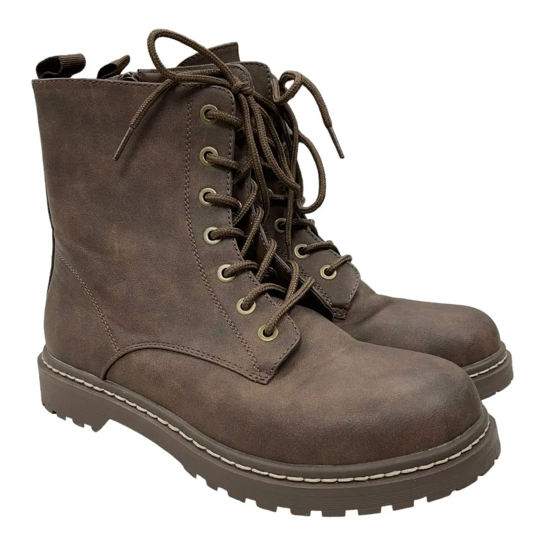 Torrid Stevie Lace Up Combat Boots Vegan Size 11 Brown