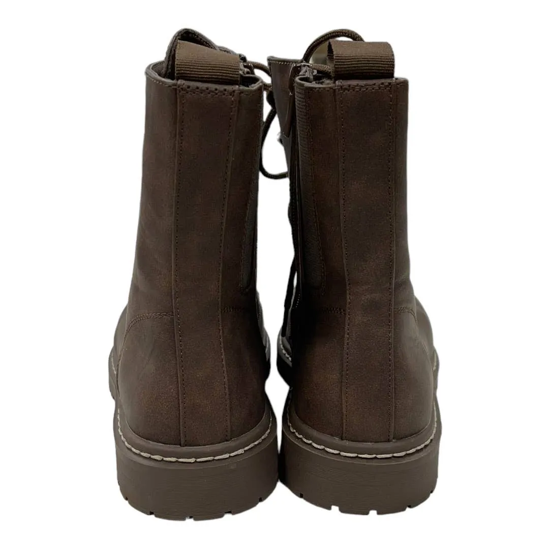 Torrid Stevie Lace Up Combat Boots Vegan Size 11 Brown