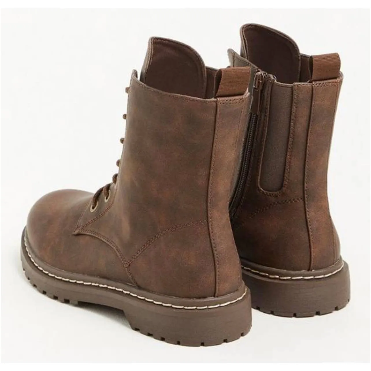 Torrid Stevie Lace Up Combat Boots Vegan Size 11 Brown