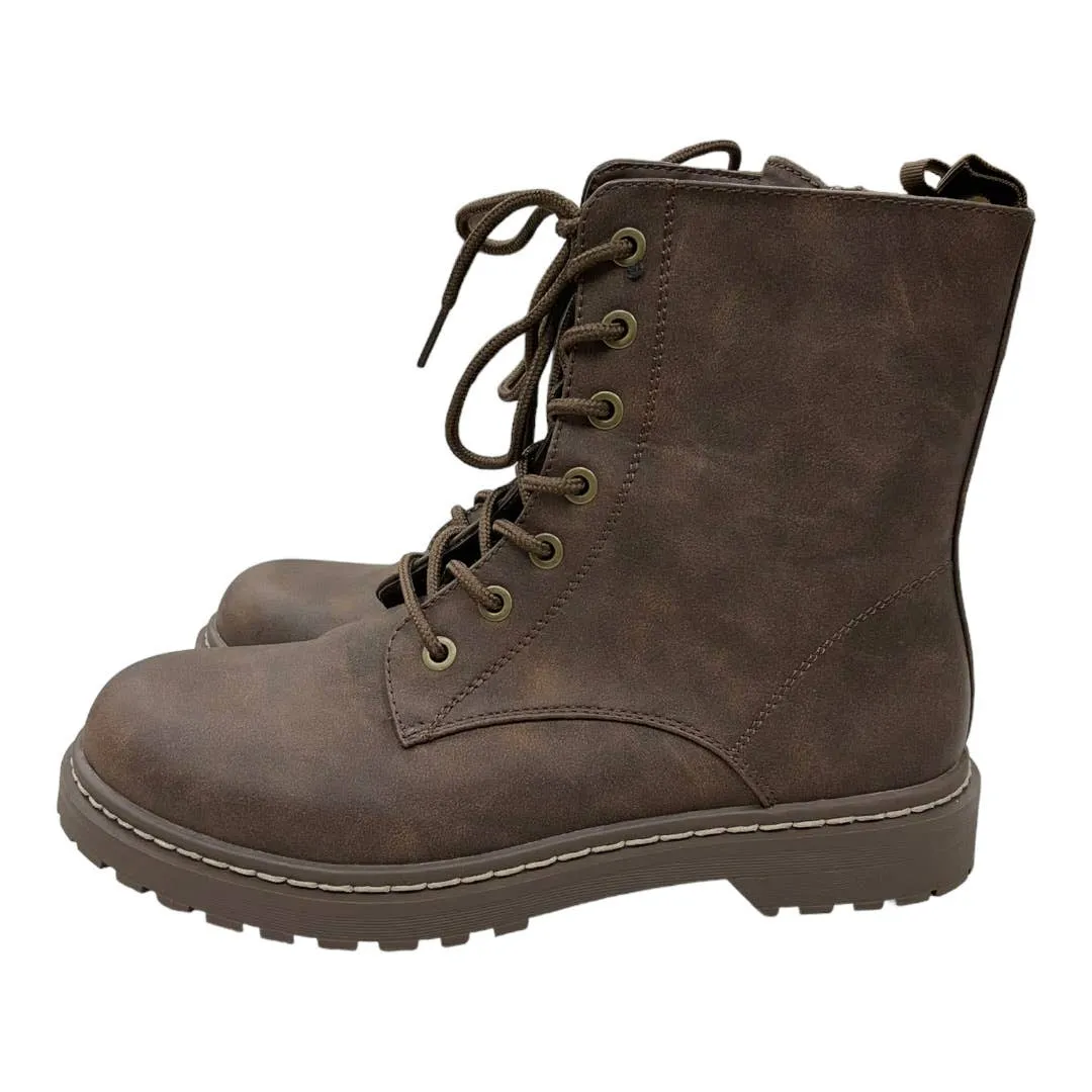 Torrid Stevie Lace Up Combat Boots Vegan Size 11 Brown