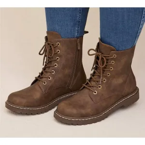 Torrid Stevie Lace Up Combat Boots Vegan Size 11 Brown