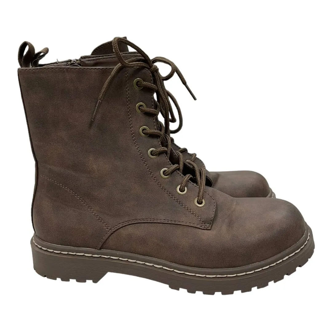 Torrid Stevie Lace Up Combat Boots Vegan Size 11 Brown