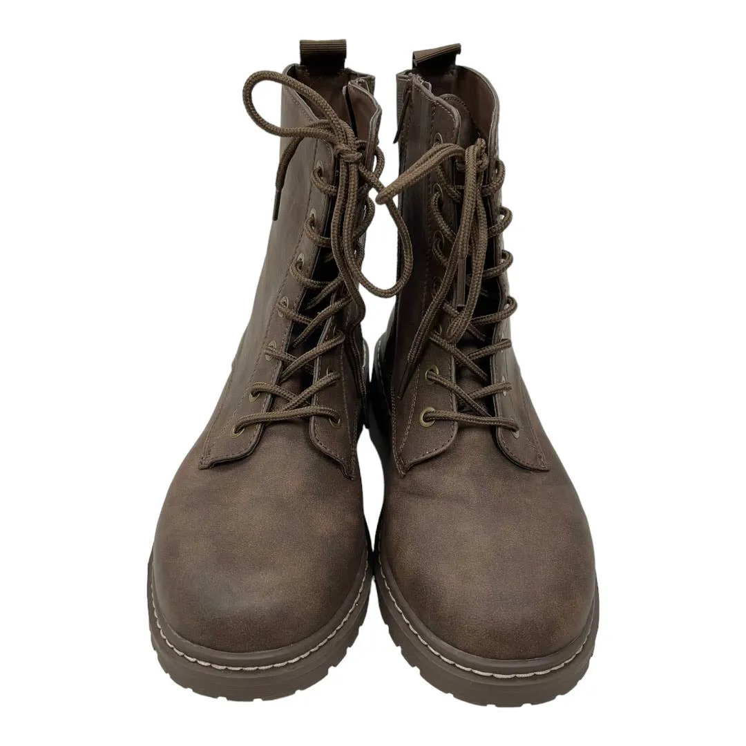 Torrid Stevie Lace Up Combat Boots Vegan Size 11 Brown