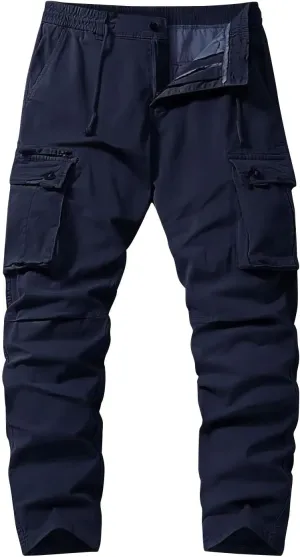 Travel Cargo Pants for Men, Summer Utility Fit Trendy Outdoor Mens Work Pants