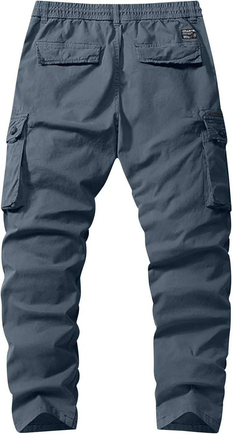 Travel Cargo Pants for Men, Summer Utility Fit Trendy Outdoor Mens Work Pants