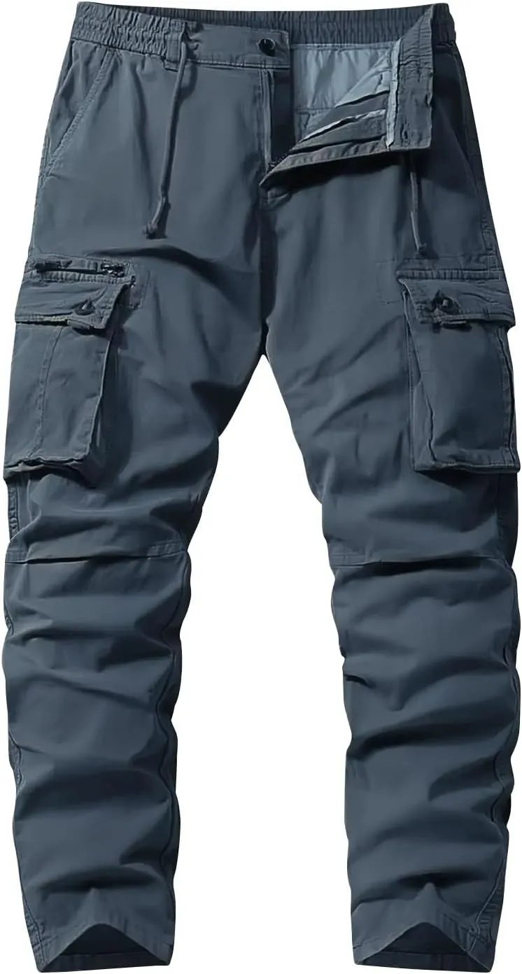 Travel Cargo Pants for Men, Summer Utility Fit Trendy Outdoor Mens Work Pants
