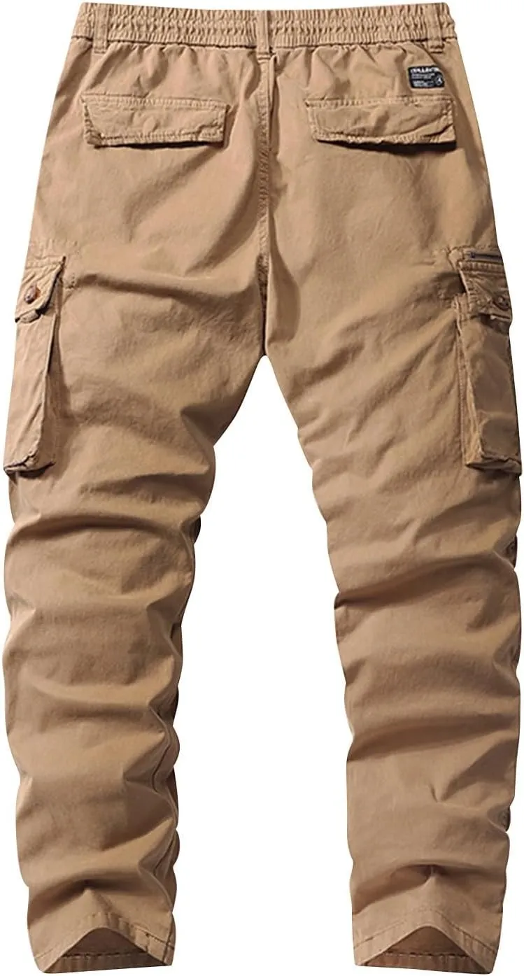 Travel Cargo Pants for Men, Summer Utility Fit Trendy Outdoor Mens Work Pants