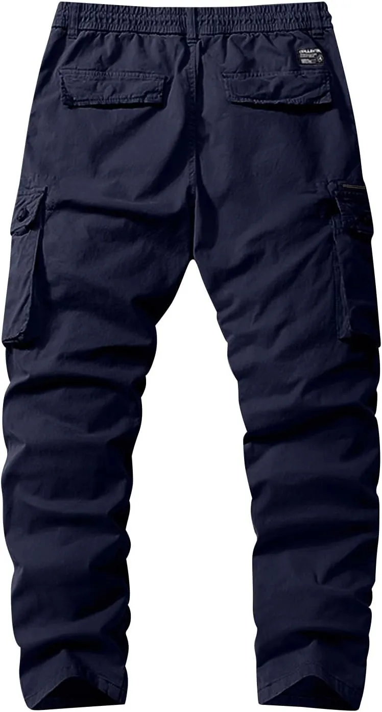 Travel Cargo Pants for Men, Summer Utility Fit Trendy Outdoor Mens Work Pants