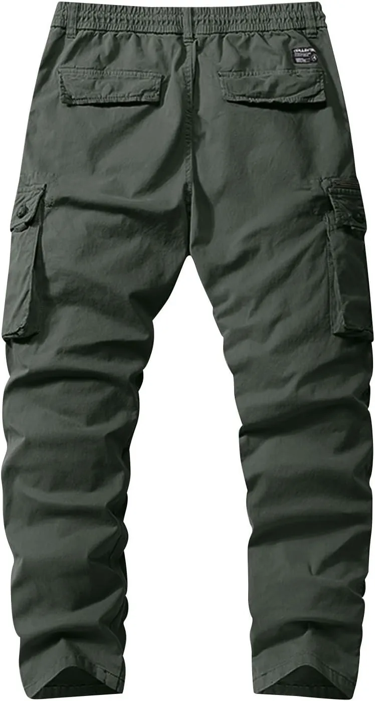 Travel Cargo Pants for Men, Summer Utility Fit Trendy Outdoor Mens Work Pants