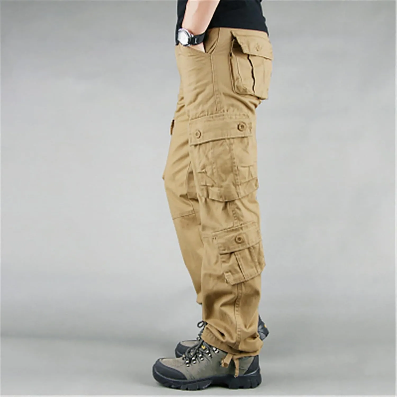 Travel Cargo Pants for Men, Trendy Lightweight Fit Utility Mens Work Pants