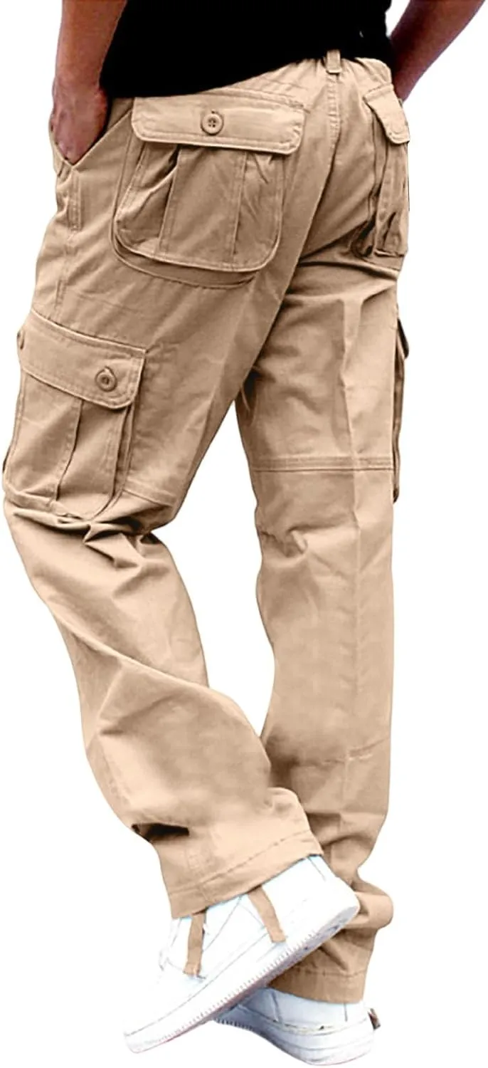 Trendy Cargo Pants for Men, Utility Summer Lightweight Outdoor Travel Hiking Pants Men