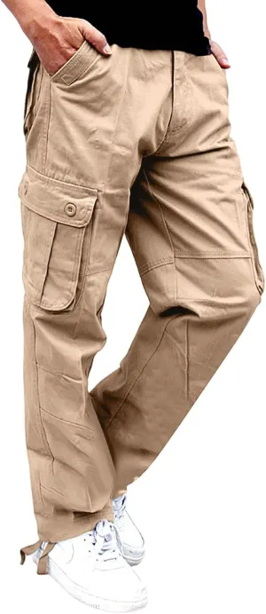 Trendy Cargo Pants for Men, Utility Summer Lightweight Outdoor Travel Hiking Pants Men