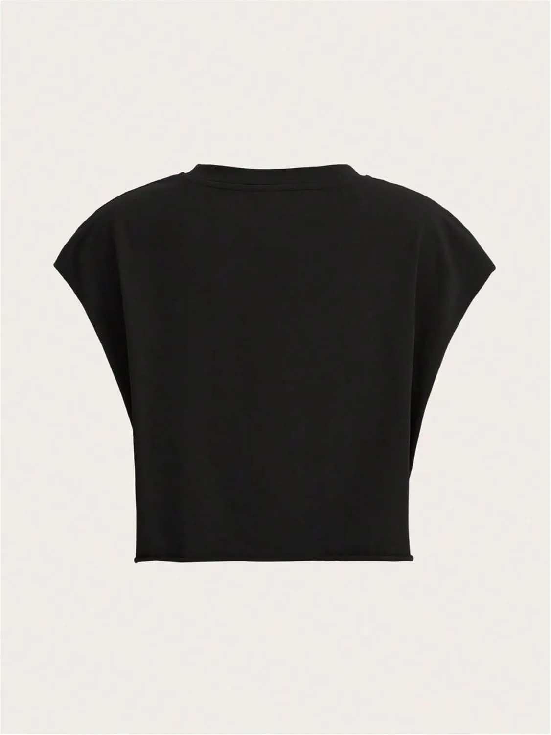 WDIRARA Women's Graphic Print Cap Sleeve Crop Top Crewneck Short Sleeve Tee Y2k T Shirt