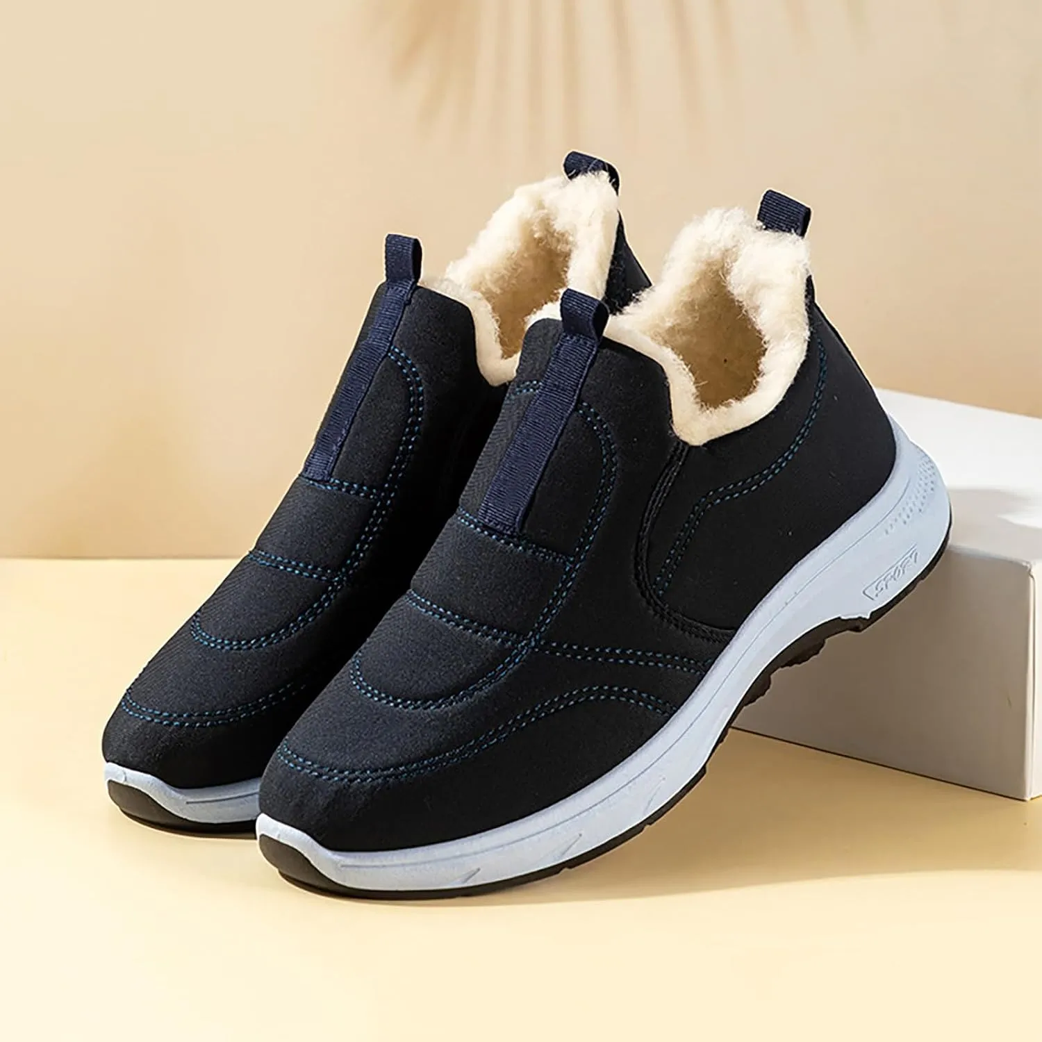 Winter Boots for Women Plush Ankle Boots Waterproof Boots Lightweight Comfortable Stylish Ladies Shoes