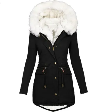 Winter Coats For Women 2024 Trendy Sherpa Lined Thick Hooded Jacket Warm Lightweight Fleece Outerwear With Pockets