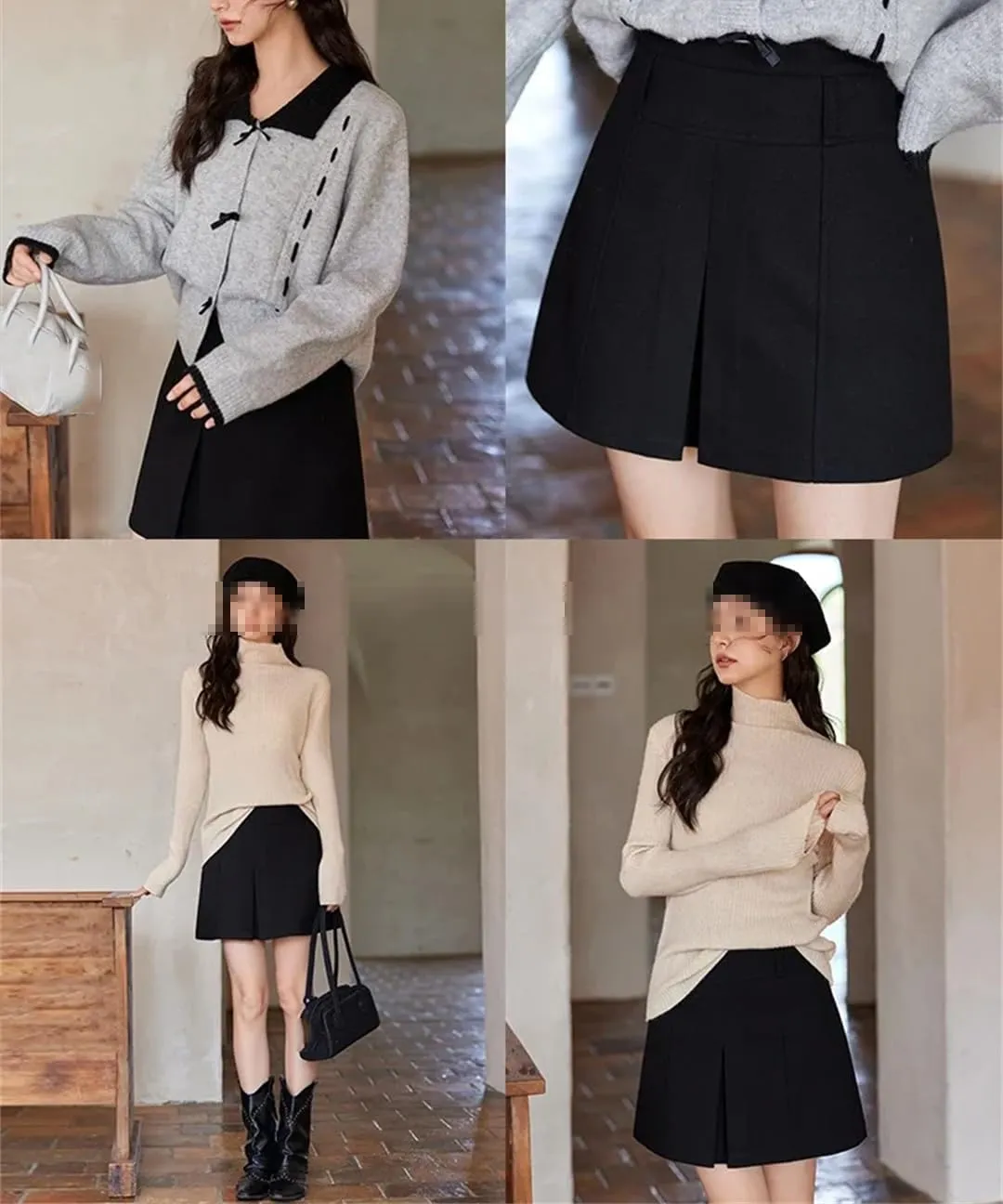 Women Basic High Waist A-Line Mini Skirt Stretchy Flared Casual Pleated Tennis Skirt