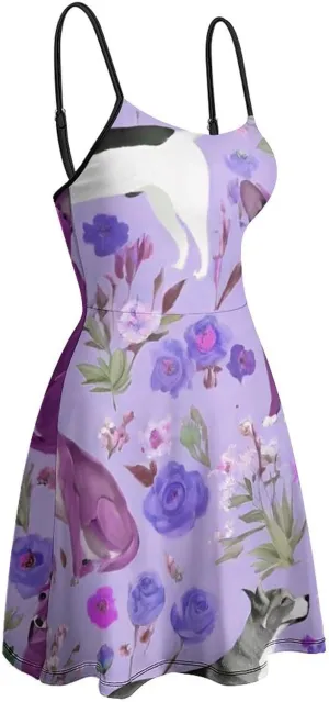 Women Ladies Sleeveless Midi Tank Dress for Party Holiday Beach