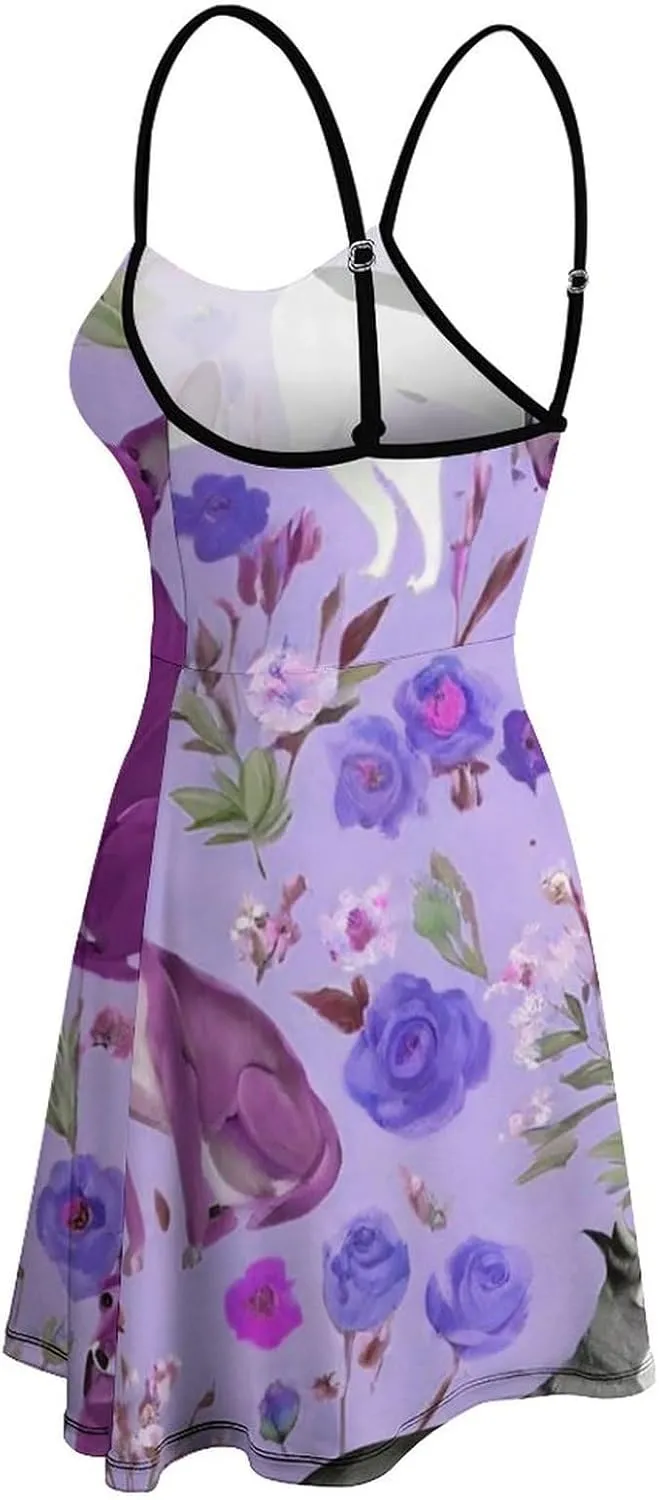 Women Ladies Sleeveless Midi Tank Dress for Party Holiday Beach