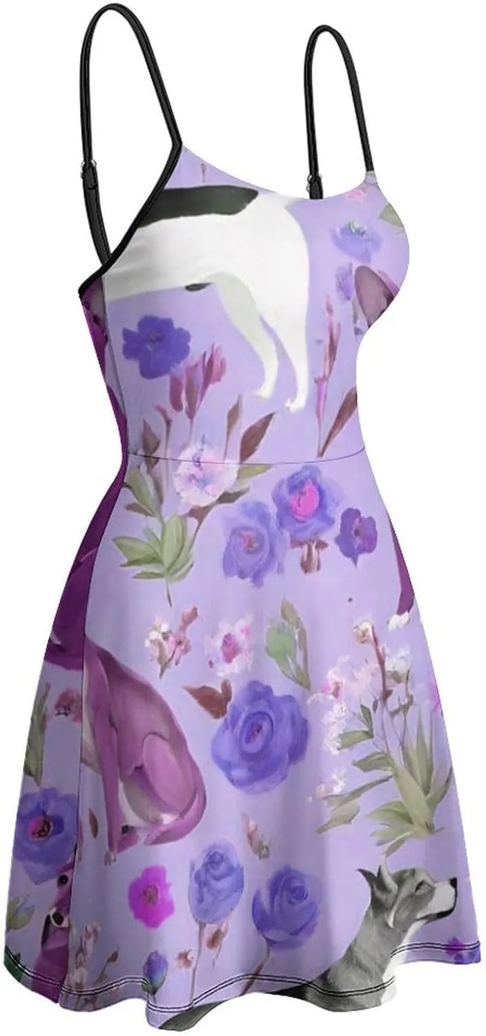 Women Ladies Sleeveless Midi Tank Dress for Party Holiday Beach
