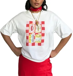 Women Oversized Graphic T Shirts Y2K Vintage Aesthetic Prppy Shirts Cute Band Baggy Tees Trendy Teens Streetwear