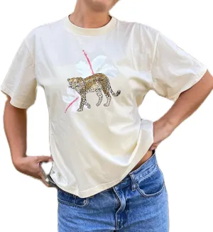 Women Y2K Flower Graphic Short Sleeve Tee Shirts Vintage Oversized Crew Neck T-Shirts Casual Baggy Aesthetic Tops