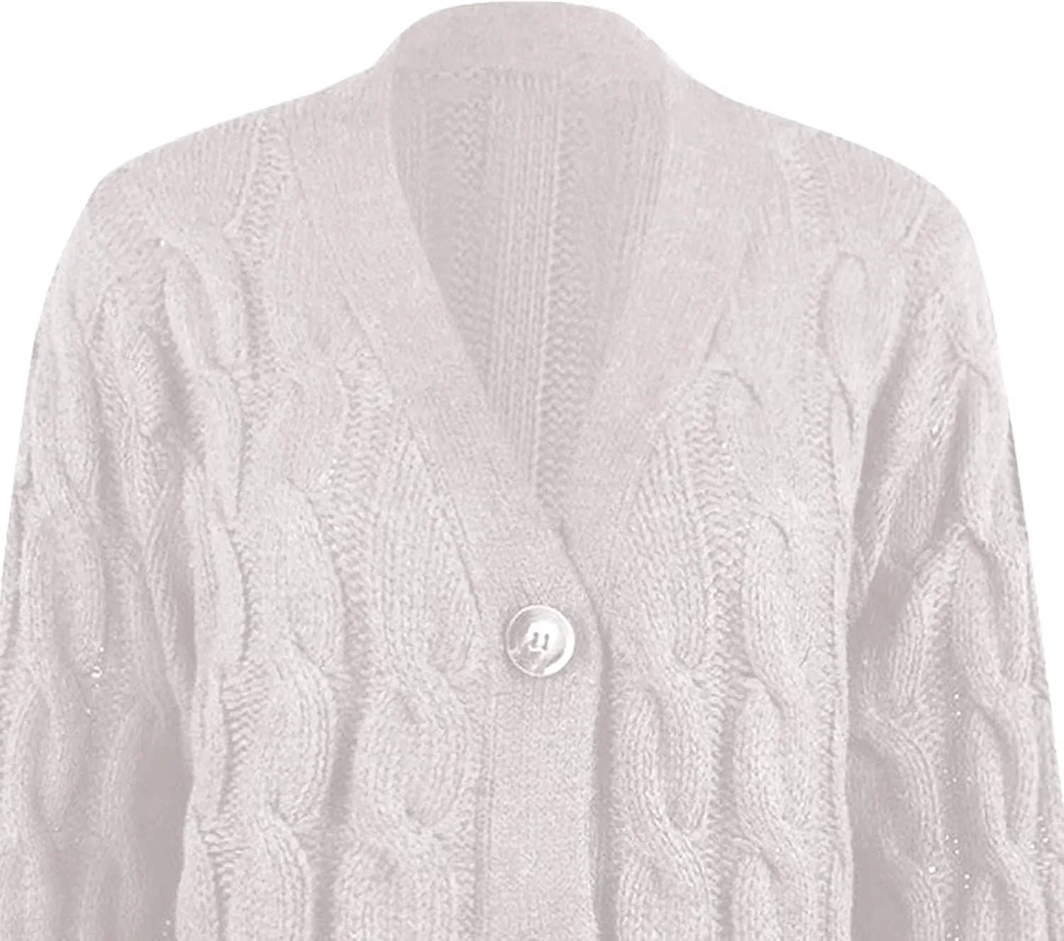 Women's Button Down Open Front Cardigan Sweaters Fall Trendy Cable Knit Chunky Outerwear Coats with Pockets