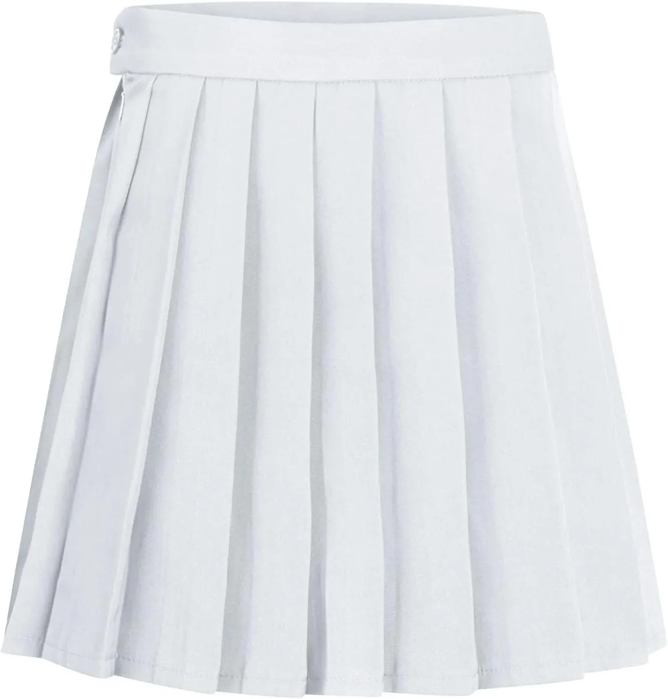 Womens Casual Pleated Mini Skirt High Waisted A-Line Comfortable Cute Ruffle Short Skirt