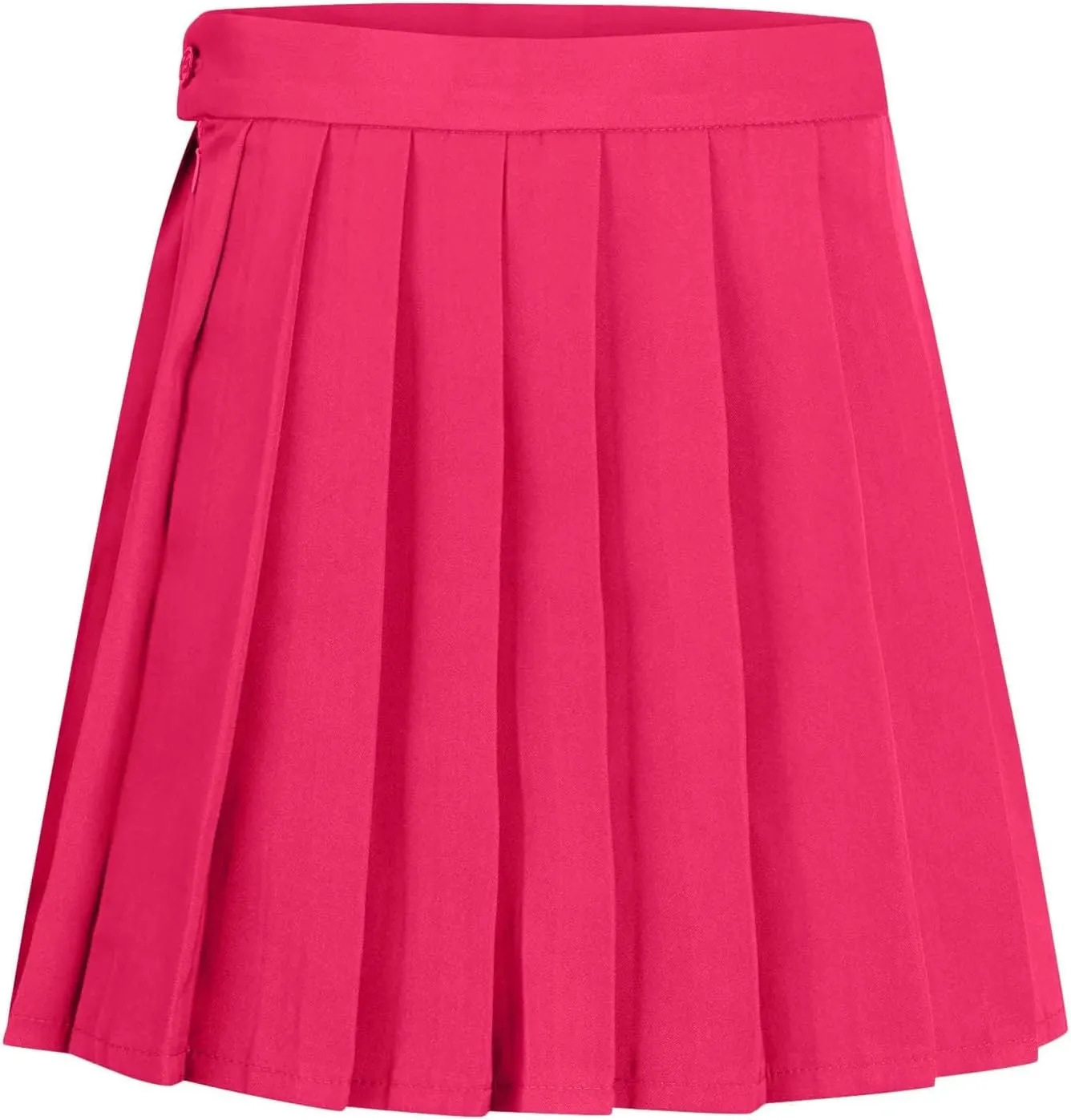 Womens Casual Pleated Mini Skirt High Waisted A-Line Comfortable Cute Ruffle Short Skirt