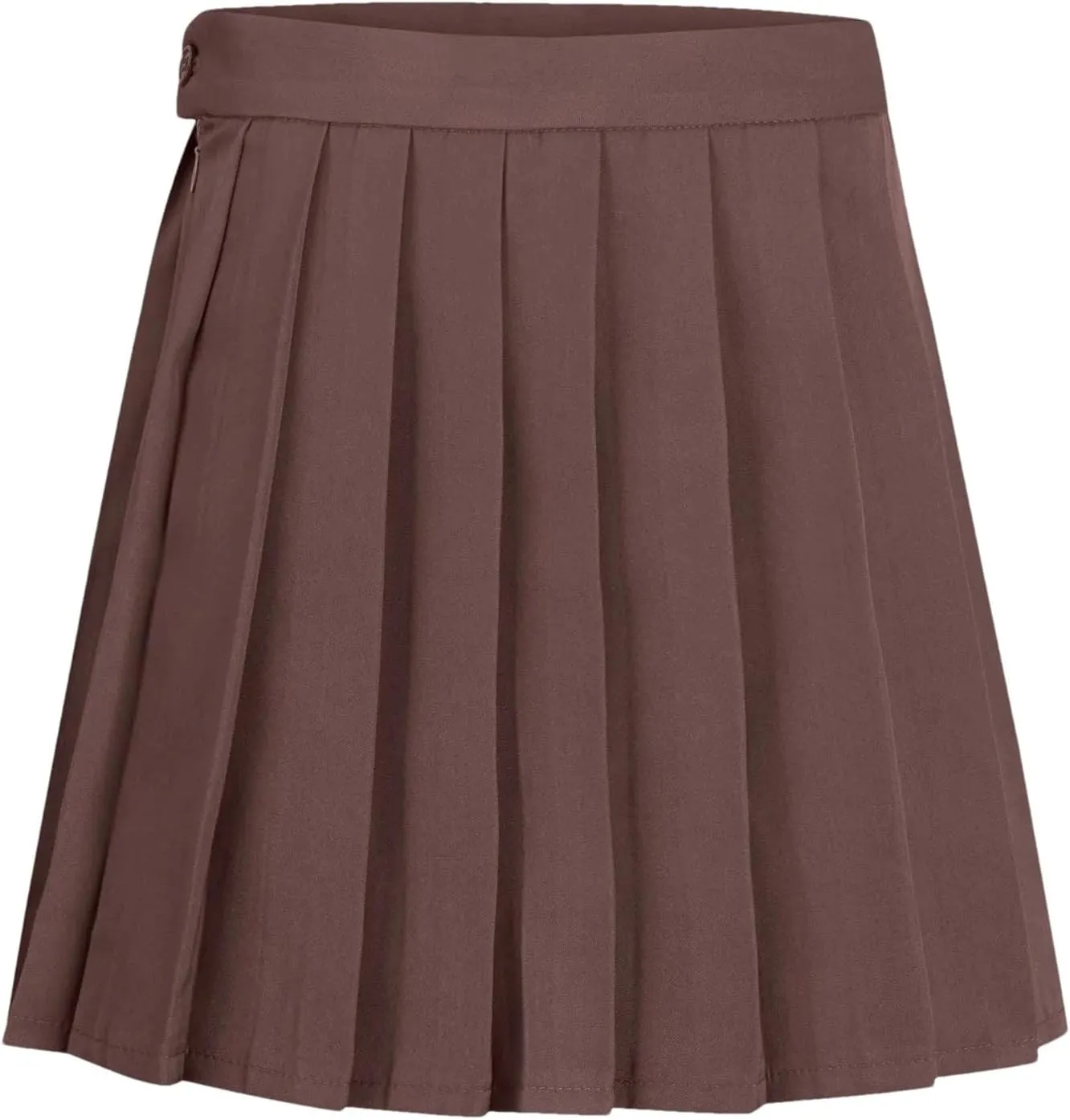Womens Casual Pleated Mini Skirt High Waisted A-Line Comfortable Cute Ruffle Short Skirt
