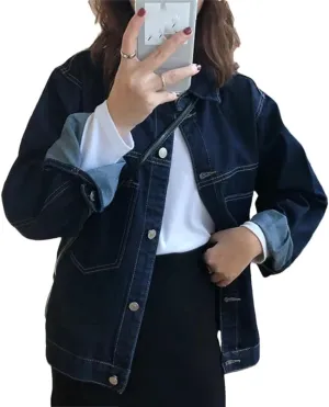 Women's Denim Jacket Spring Autumn Cowboy Coat Female Loose Short Jeans Overwear Top