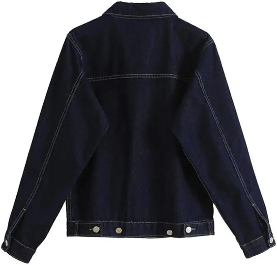 Women's Denim Jacket Spring Autumn Cowboy Coat Female Loose Short Jeans Overwear Top
