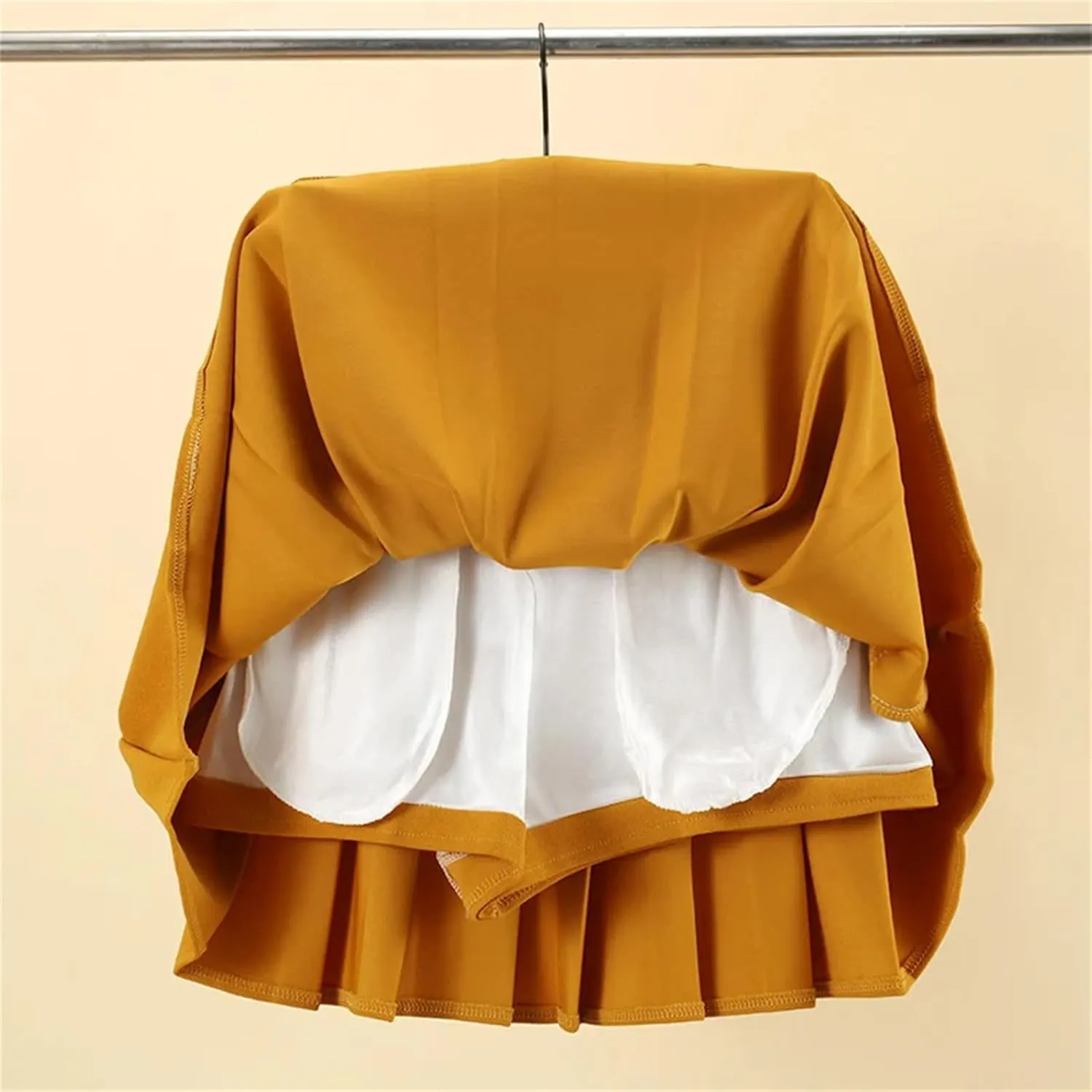 Women's Elastic High Waist Pleated Pockets A-Line Slimming Mini Short Skirt Tennis Skirts