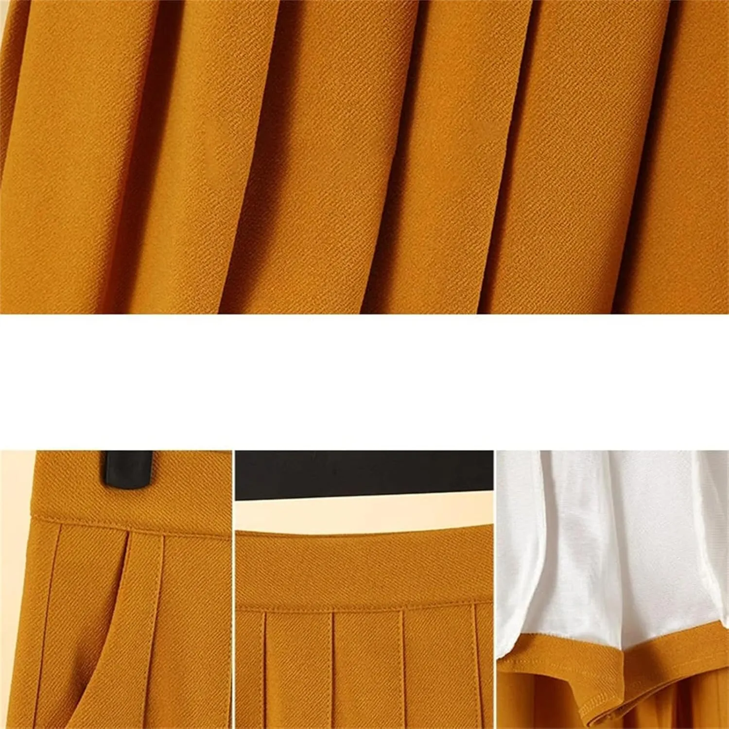 Women's Elastic High Waist Pleated Pockets A-Line Slimming Mini Short Skirt Tennis Skirts