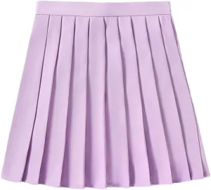 Women's High Waist A-Line Mini Pleated Skirt for School Girl Uniform - Summer Ladies' Clothes