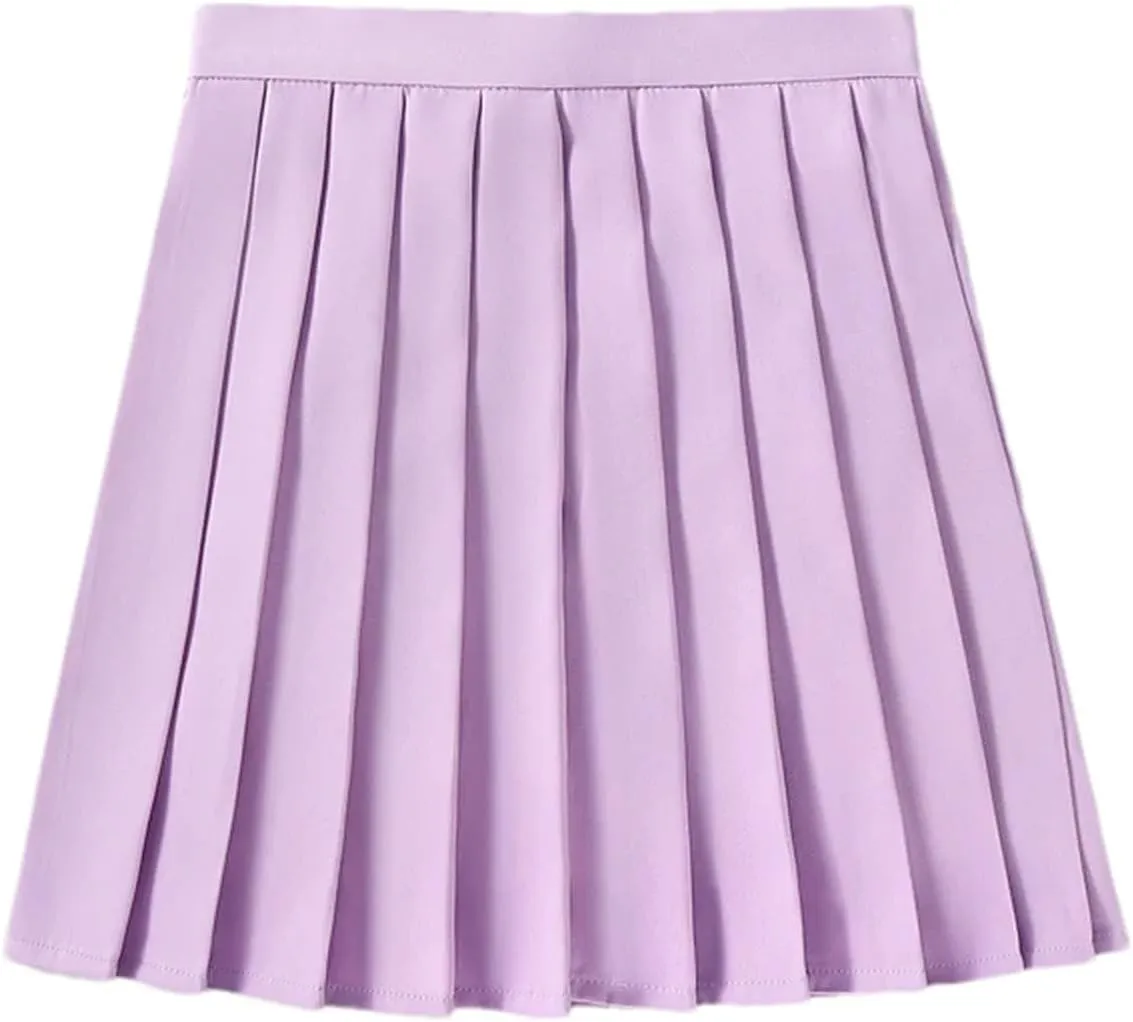 Women's High Waist A-Line Mini Pleated Skirt for School Girl Uniform - Summer Ladies' Clothes