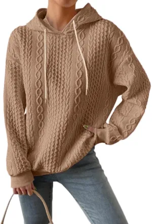 Women's Hoodie Fashion Warm Sweatshirt Casual Loose Hooded Oversized Outerwear