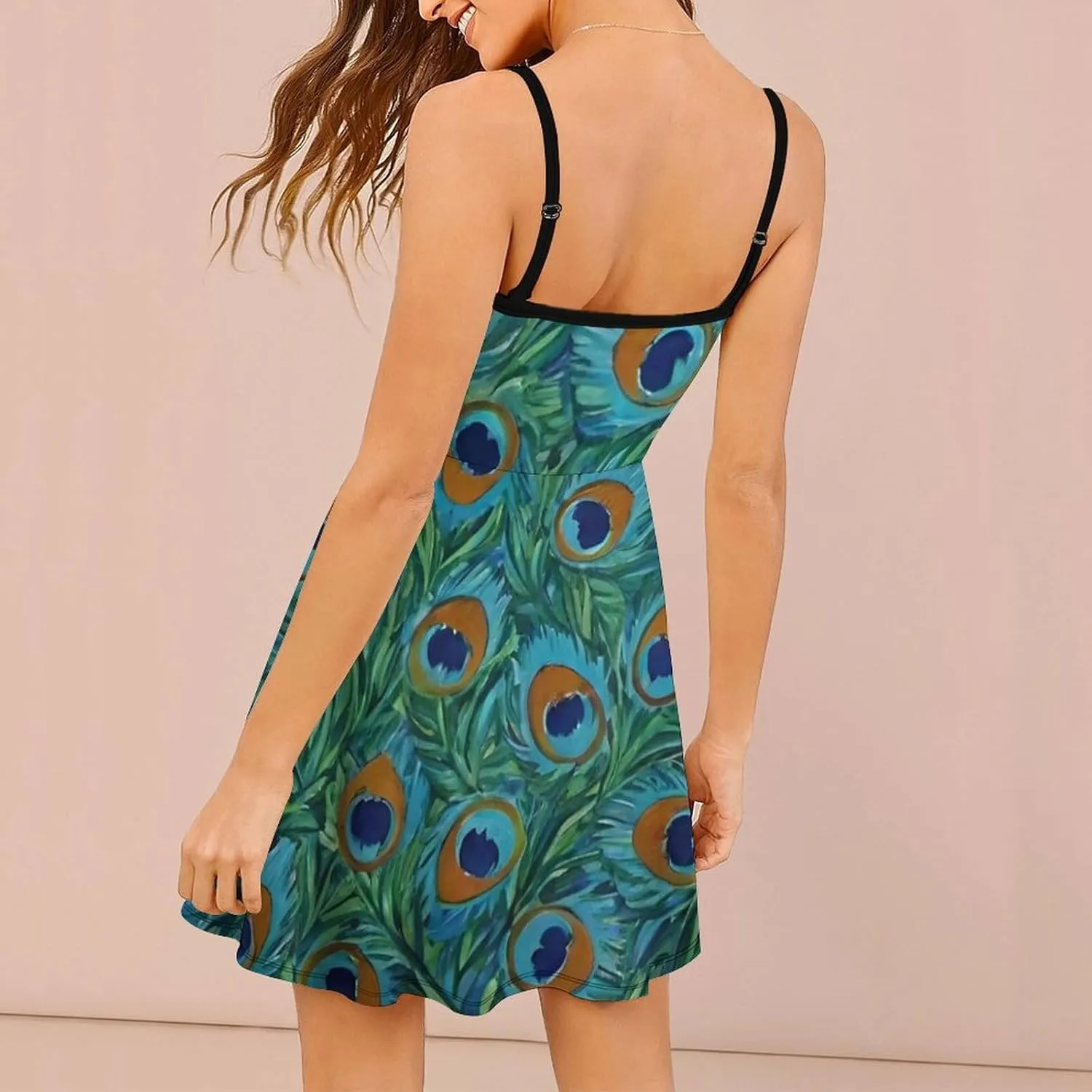 Women's U-Neck Sleeveless Loose Comfy Swing Sundress for Party Beach Date