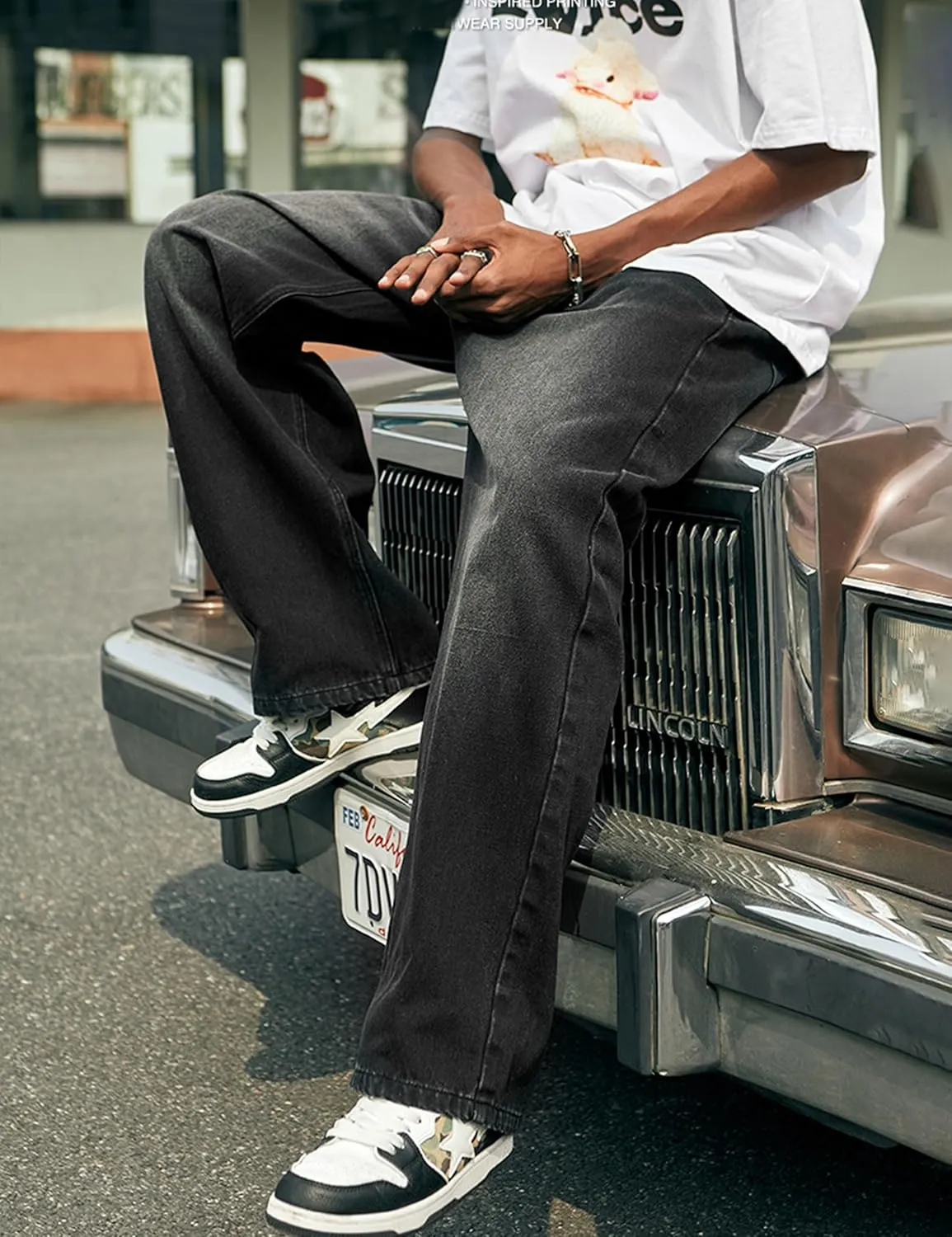 Y2k Cargo Pants Baggy Denim Jeans Mens Gothic Grunge Relaxed Fit Pants Sweatpants Work Trousers