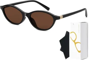Y2K Oval Sunglasses for Women Retro Cat Eye Vintage Sunnies Trendy