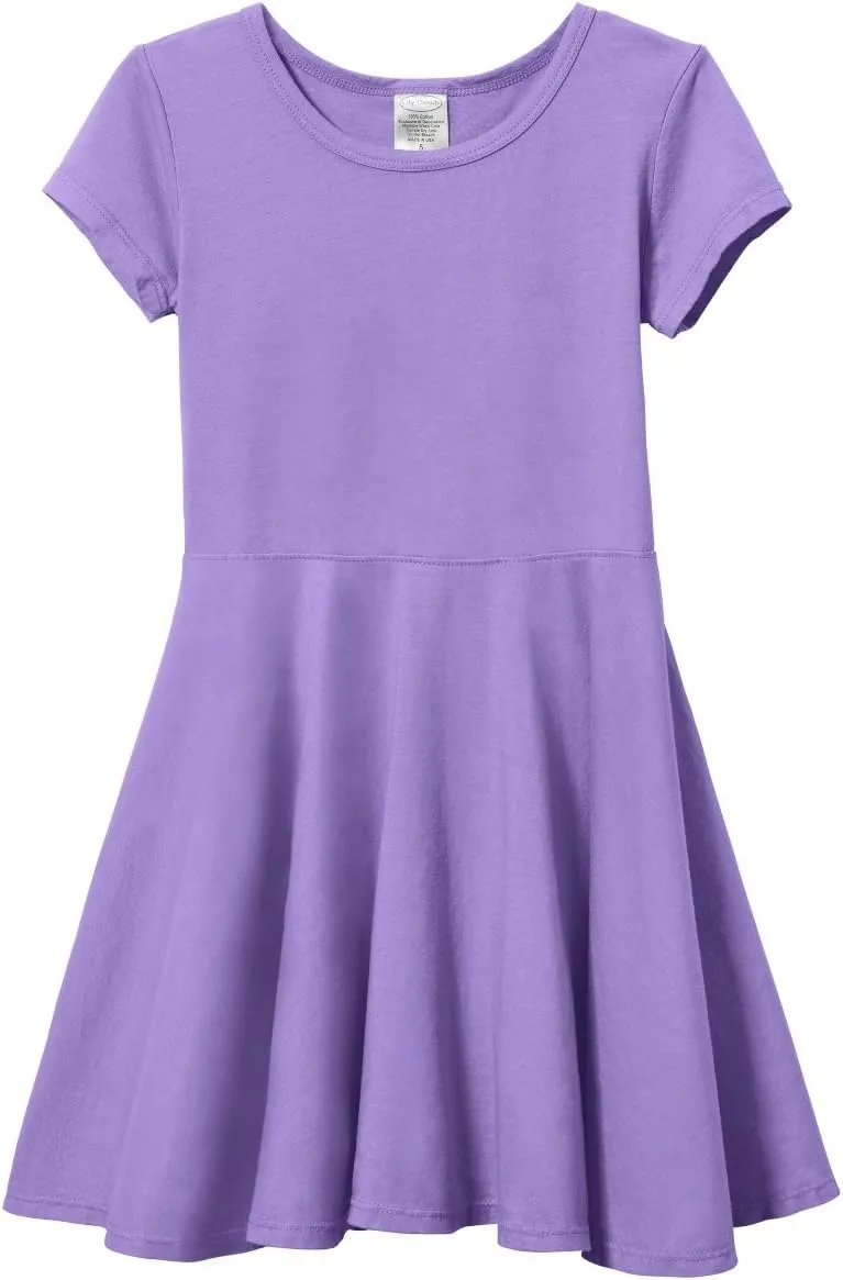 Yellow Twirly Dress with Short Sleeves by City Threads